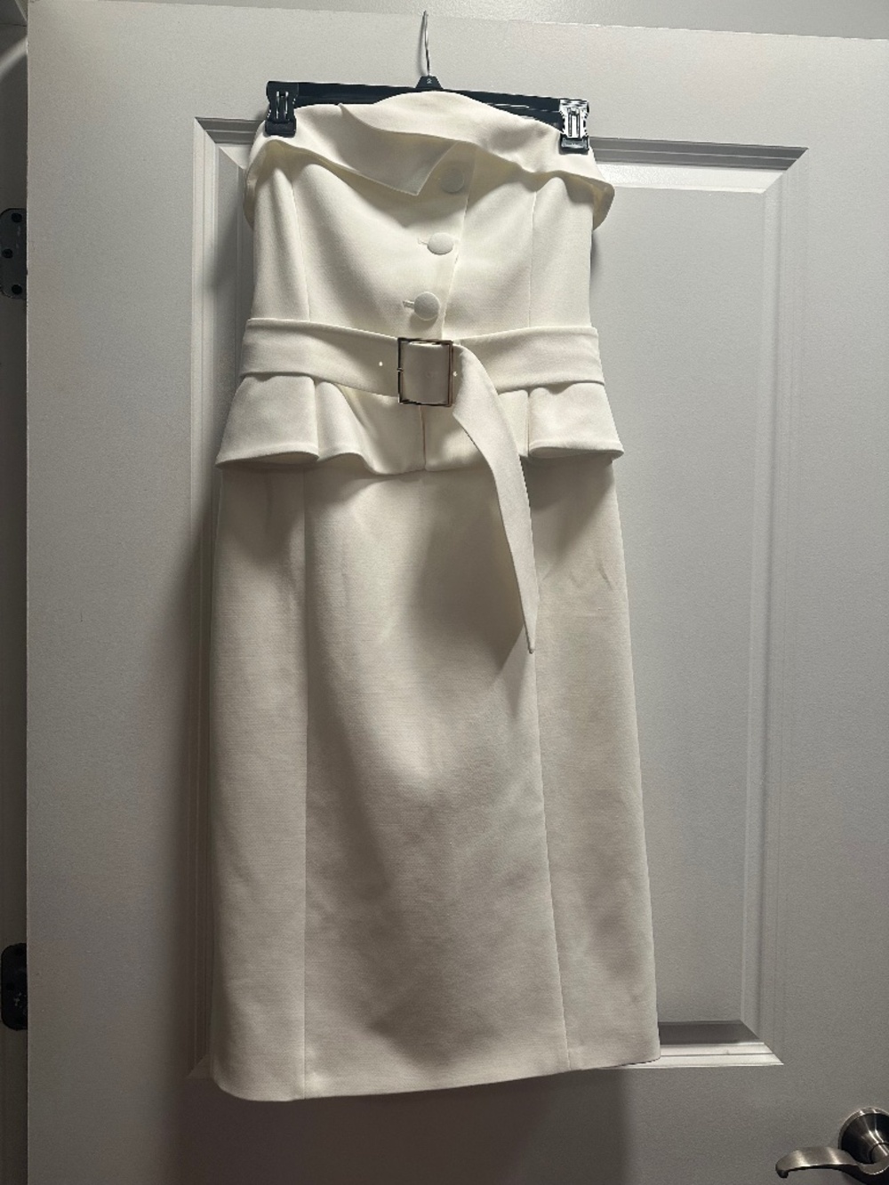 White strapless dress - cocktail or formal or evening